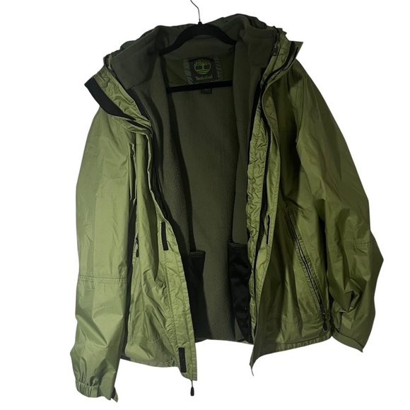 Timberland Green 3 in 1 Fleece Vest and Jacket Large - Picture 3 of 16